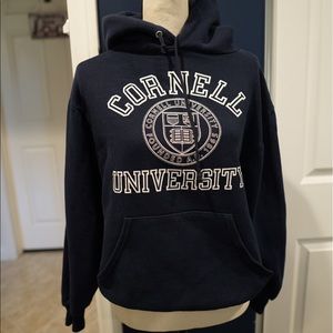 📚Vintage Cornell university emblem hoodie in navy